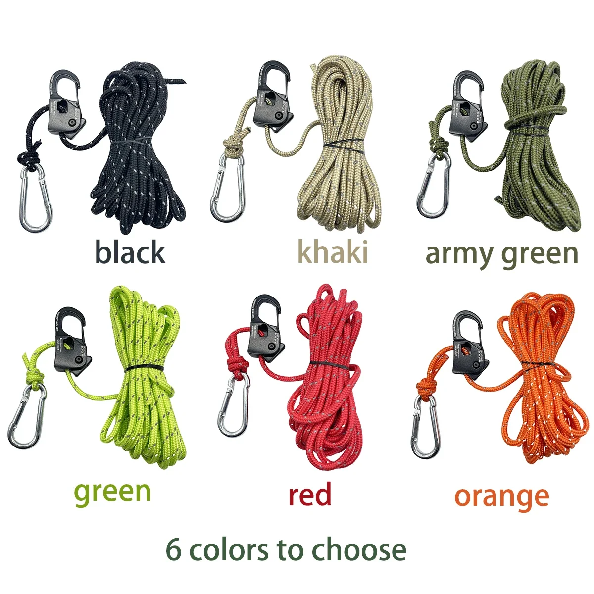 5m Camping Tent Koord Richter Wind Touw Vastbinden Reflecterende Spanner Bevestiging Katrol Ratel Luifel Touw Gesp