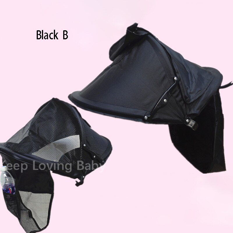 Baby Stroller Sunshield Shade Stroller Accessories Protection Hood Canopy Cover Baby Stroller Sun Visor Carriage Sun Shade: Black B