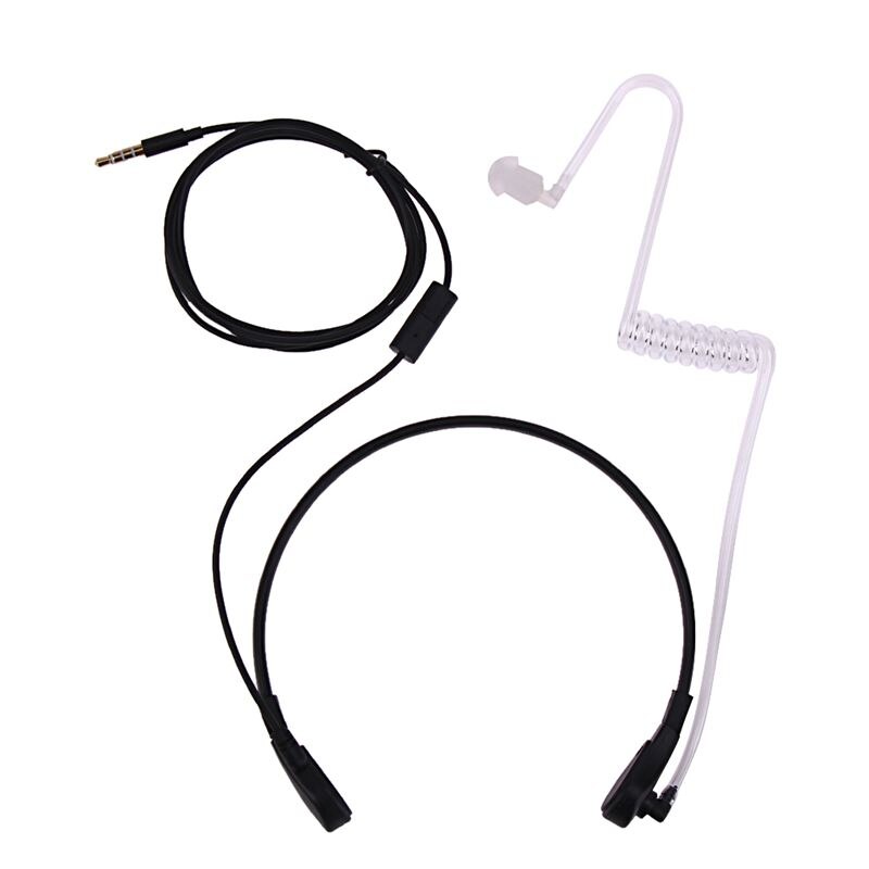 1pin 3.5mm Throat Mic Microphone Covert Acoustic Tube Earpiece Headset For Samsung/HTC/LG/Blackberry/MOTORO Smart Phone Earphone