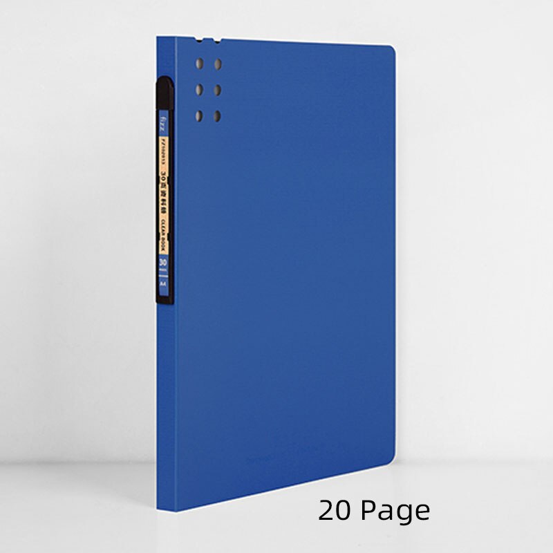 20/30 Pages A4 Information Booklet Insert Folders Commercial Data Book Office Supplies for Enterprise School Book: Dark Blue 20Page