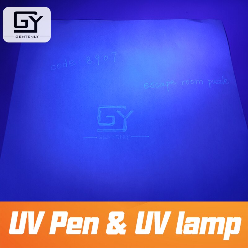 Stylo UV magique pour Escape game, lampe UV, lampe violette, pour jeu d'aventure, stylo à eau pour puzzle, takagisme réel
