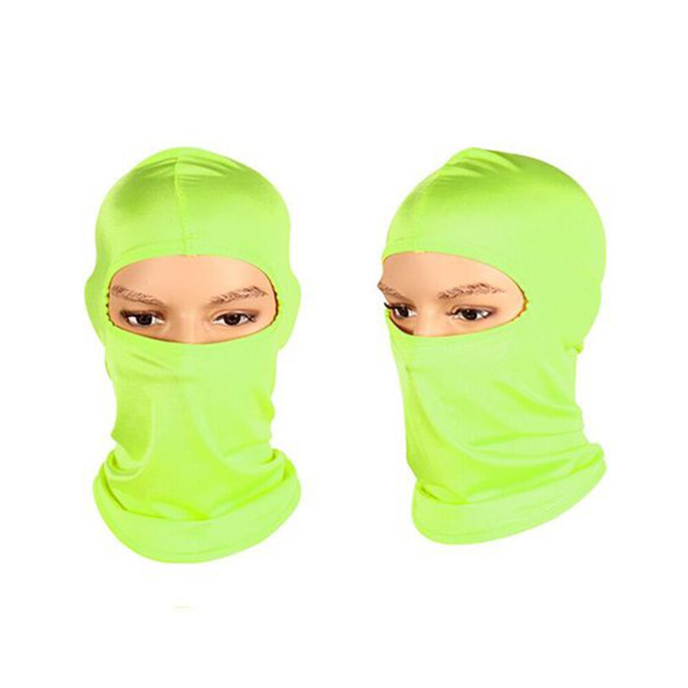 Mannen Wintersport Motorfiets Full Face Shield Helm Masker Bivakmuts Winddicht Ski Sneeuwscooter Moto Biker Riding Accessoires: Fluorescent Green