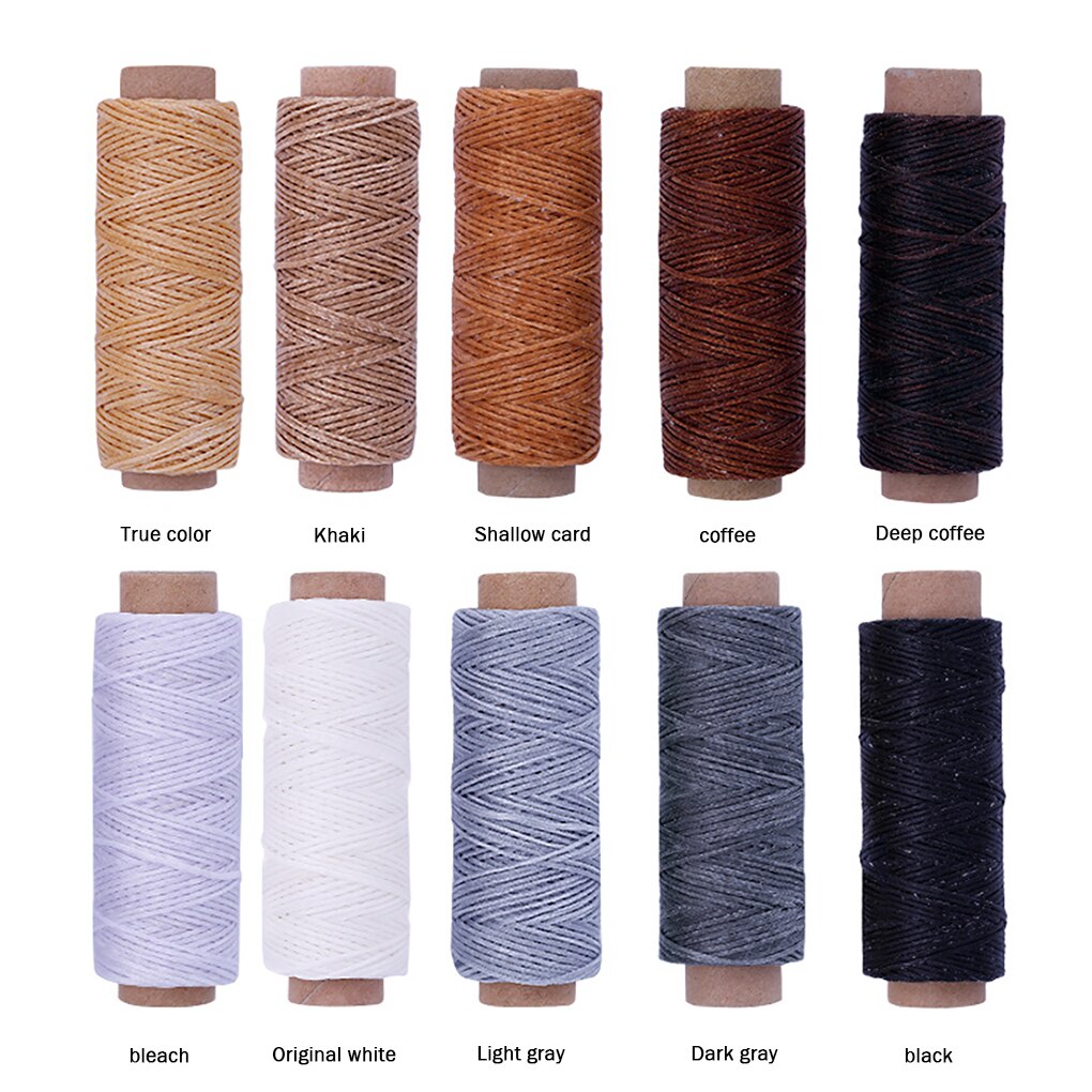 150D 50M Handgemaakte Wax String Sew Wax Lijn Leer Naaien Waxed Thread Cord Voor Leer Craft Diy 10 Kleuren naaigaren