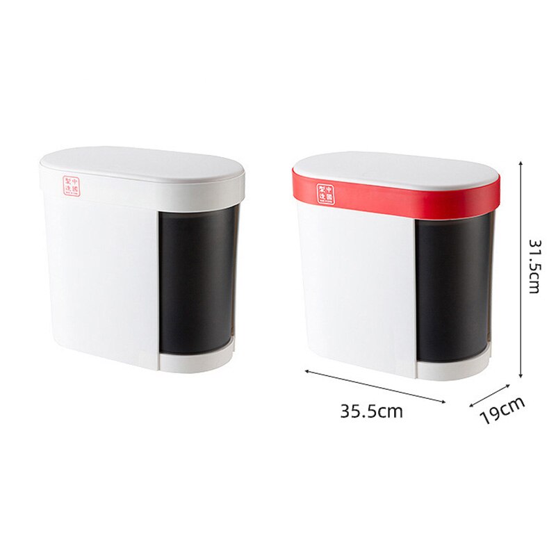 Trash Can Recycling Trash Can For Kitchen Plastic Wet Dry Separation Garbage Bucket Bathroom Waste Paper Basket Home Dustbin