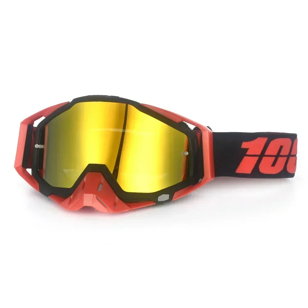 Motocrossglasögon motorcykelglasögon mask vindtät uv-skydd utomhus mtb klättring cykling sport skoter skidglasögon: Grön