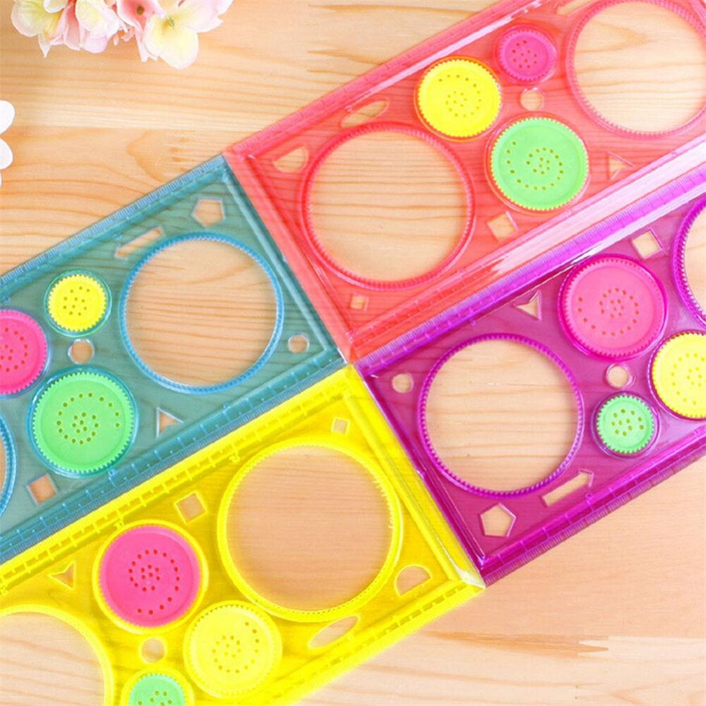 1 Set Kinder Kinder Spirograph Geometrische Herrscher Lernen Zeichnung Werkzeug Schreibwaren Für Schüler Zeichnung Set Kreative 20cm * 10cm