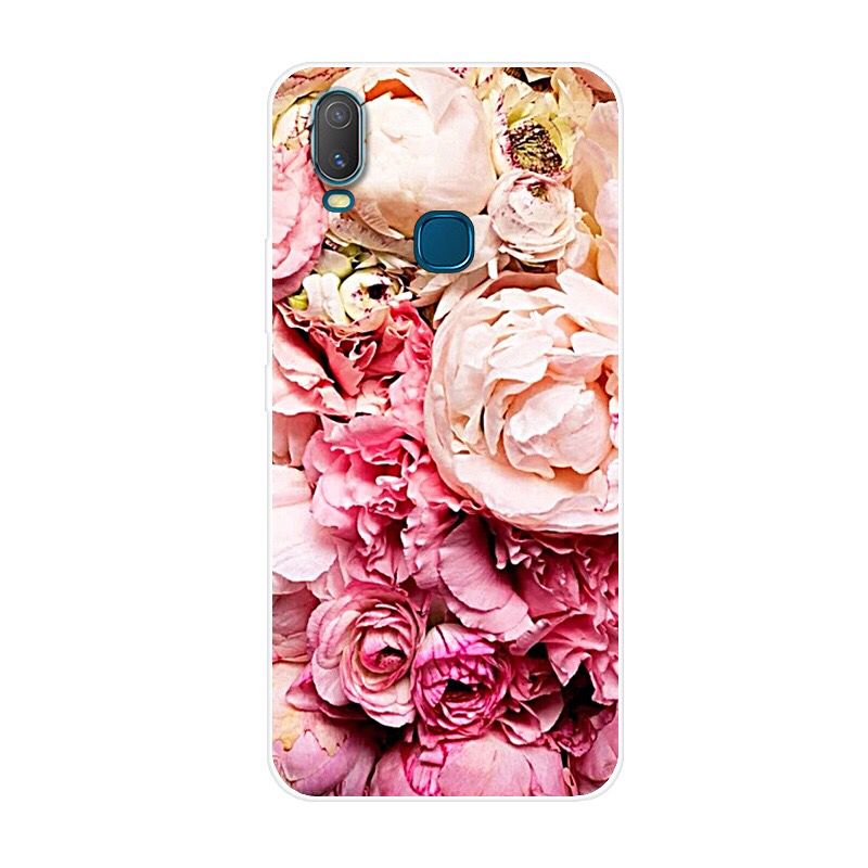 Funda de telefono para Capa VIVO Y11 Funda trasera de silicona para Funda VIVO Y11 suave cubierta de TPU flor: NO.21