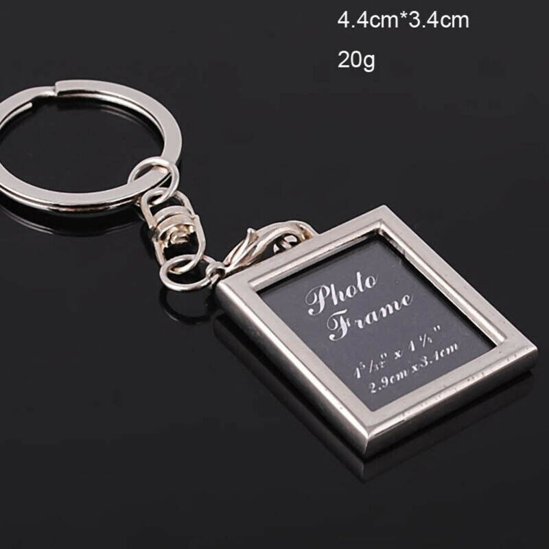 Creatieve Metaallegering Insert Foto Fotolijst Split Leuke Sleutelhanger Sleutelhanger Diy Liefde Valentijnsdag