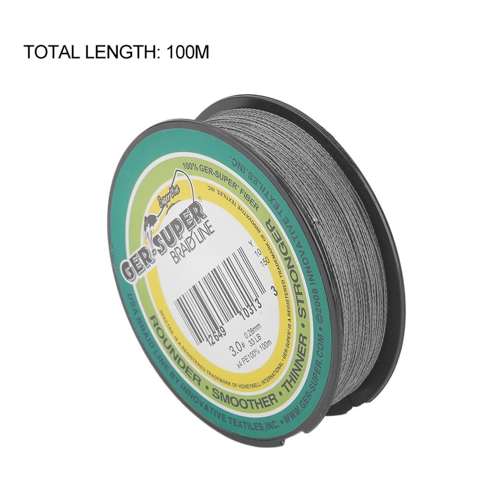 Lichtgewicht 100M Vislijn Gevlochten Lijn Voor Vis Staven 0.28Mm 30LB Multifilament Vislijn Vissen Accessoires