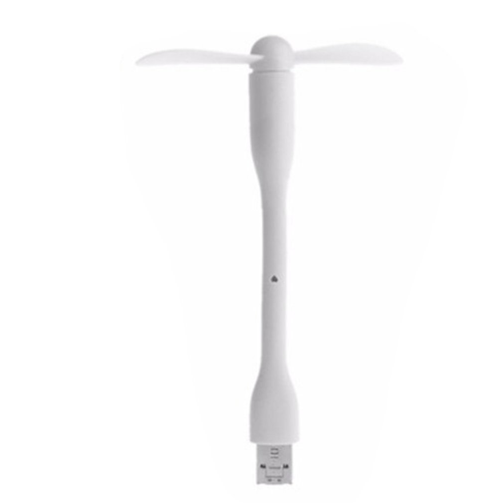 Mini ventilador Usb Flexible, portátil, desmontable, para Pc, Banco de energía, dispositivos Usb: white