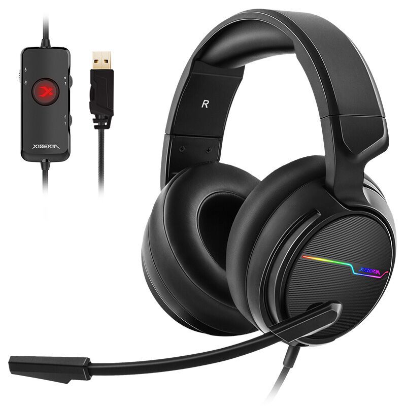 Xiberia V20U Pc Gamer Headset Usb 7.1 Surround Sound Gaming Headphones With Microphone