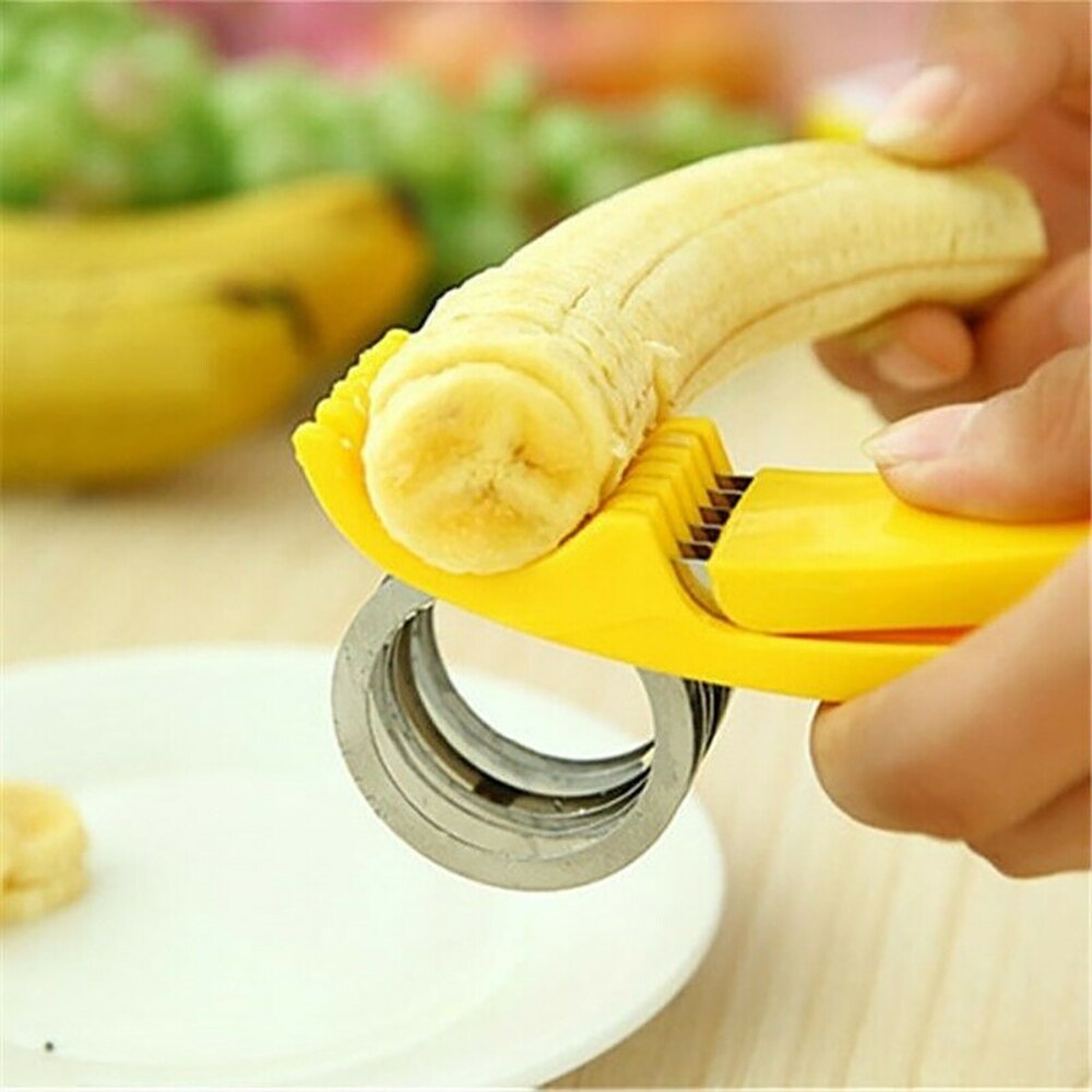 Rebanador de acero inoxidable para el hogar, cortador de fruta, verdura, plátano, salchicha, rebanador de ensalada, pepino, herramientas de cocina, accesorios
