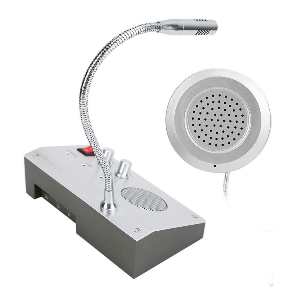 Anti-interference Noise-Free Dual-Way Audio Record bank counter window intercom system