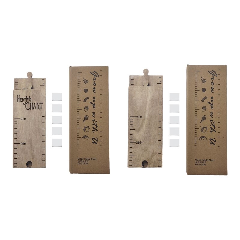 Wooden Wall Hanging Baby Height Measure Ruler Wall Sticker Child Growth Chart