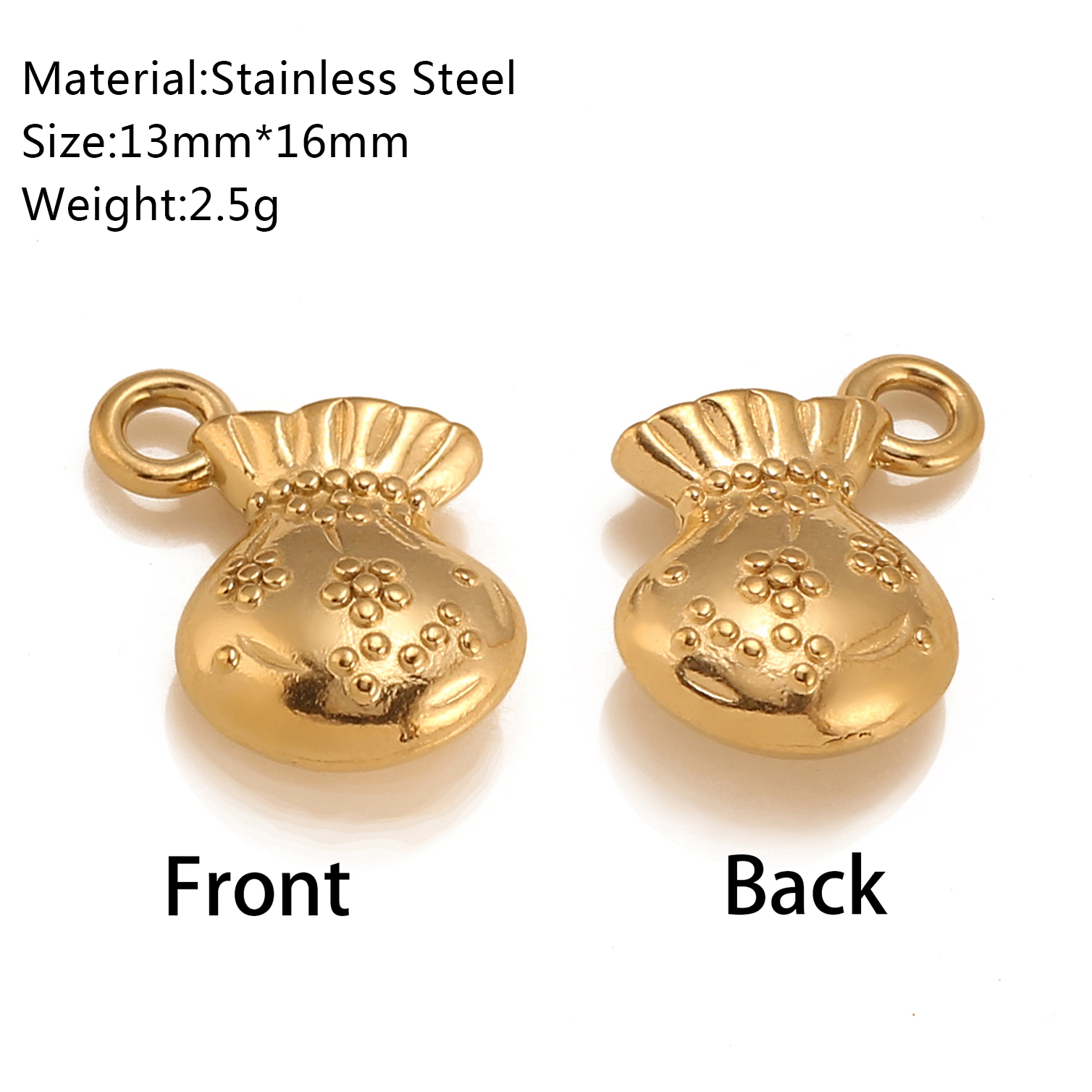 3 pezzi di ciondoli a forma di cuore/c lucchetto/trefoglio in acciaio inossidabile con simbolo della mano d'amore, non sbiadiscono, collana fai da te, braccialetto, creazione di gioielli