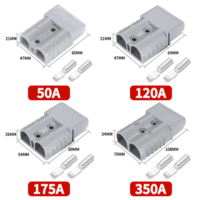 2/4/6PCS 50A 120A 175A 350A DC Plug Battery Quick Connect Disconnect Connector 600V Towing Winch Quick Connect Wire Harness Plug: army green / 50-79Pcs / 3P