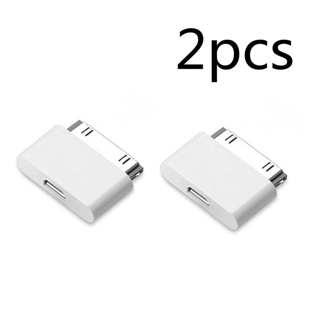 SUPTEC micro usb 30 pin female male connector adapter for apple iphone 4 4s 3gs ipod iphone4 iphone4s converter charging cable: 2pcs