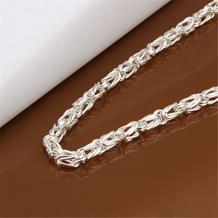 Popular Beautiful Women Men silver color charm Retro Necklace TOP Gorgeous jewelry N048