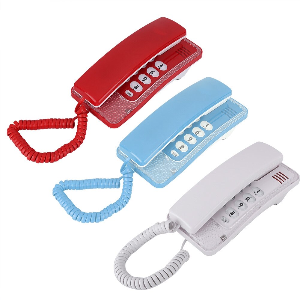 Wall Mount Landline Telephone Extension No Caller ID Home Phone Mini Telephone Bedside Wall Extension Battery Landline Phone