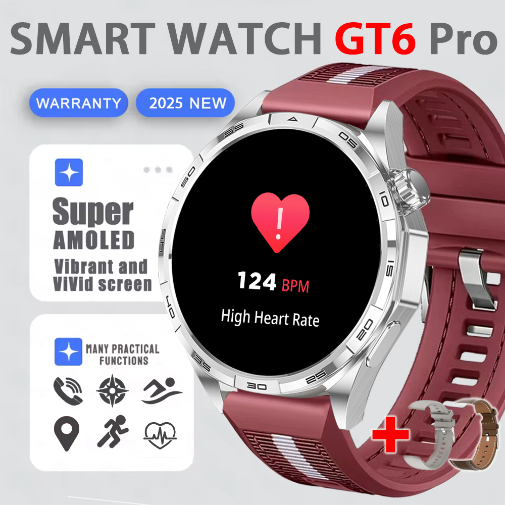 accorto guarda GT6 pro (2025) GPS AMOLED HD da 1,50 pollici Promemoria messaggio Chiamata Bluetooth Frequenza cardiaca 4 GB Smartwatch Riduzione 100%: Grigio