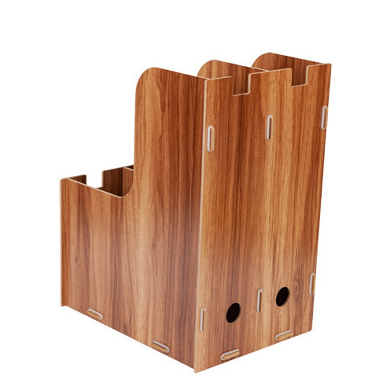 A4 DIY Desktop Wooden File Tray A4 Wood Document Storage Box File Holder Office Desk Organizer School Supplies