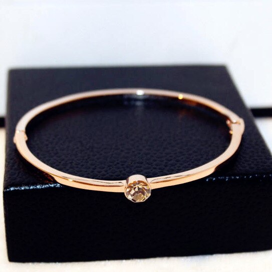 Classic Bracelets & Bangles For Women Rose Gold Color AAA Zirconia Bracelet Jewelry Bijoux For Mother All Match