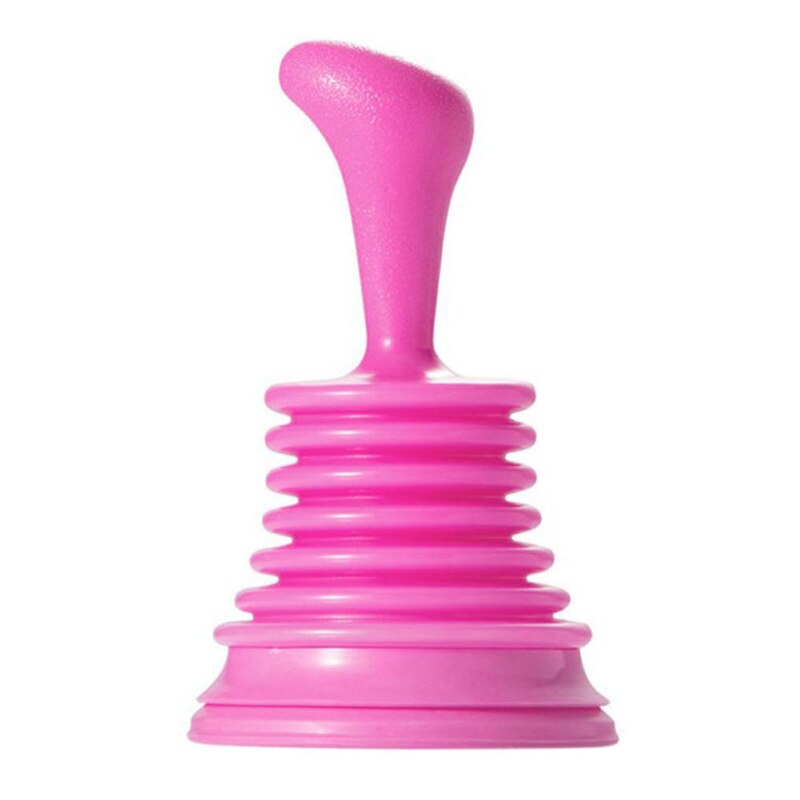 Ventosa para limpieza de alcantarillado, dragado fuerte para fregadero, bañera, inodoro, herramienta de émbolo para el hogar, accesorios de cocina y baño: rose Red