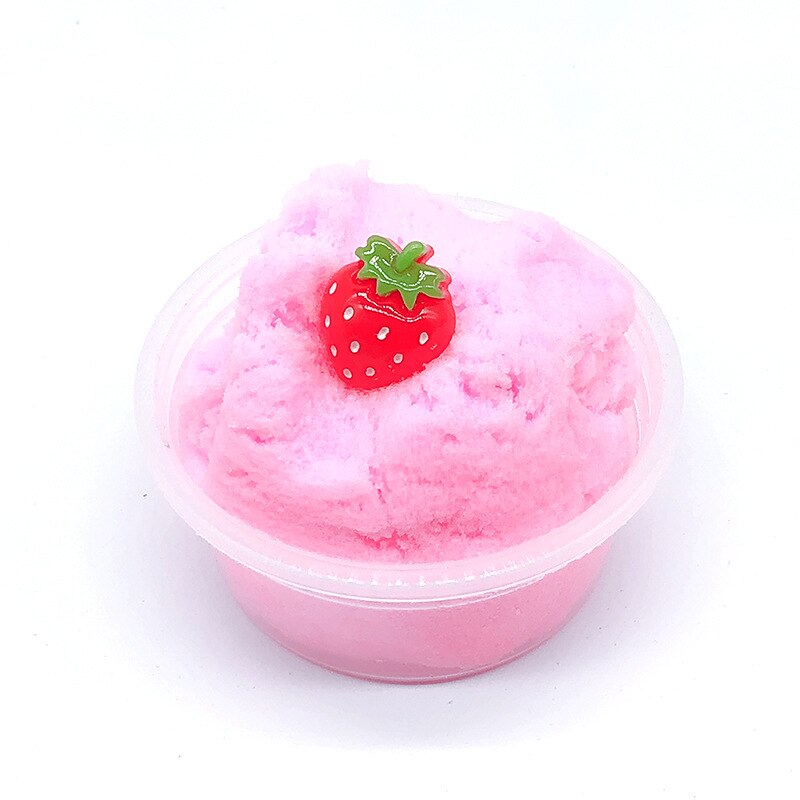 70ML Fruit Pineapple Fluffy Slime Cloud Slime Modeling Clay Rainbow Slime Toy For Kids Children Antistress Reliever Lizun Floame: B