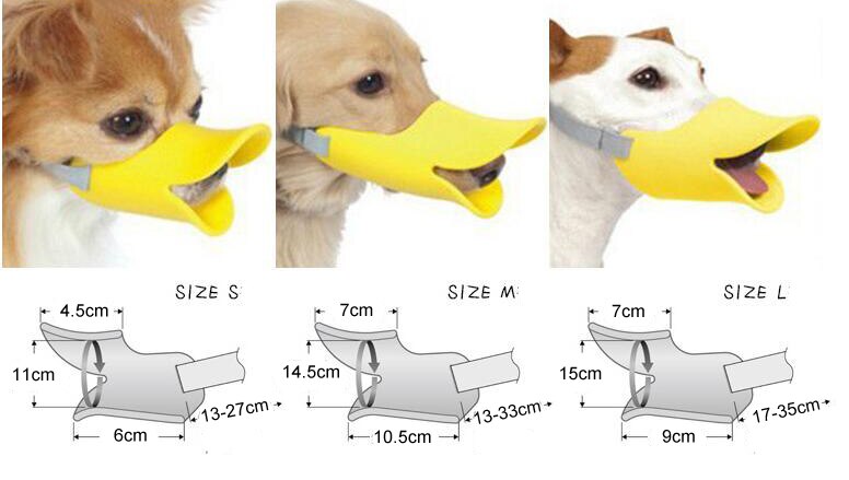 Dog Muzzle Silicone Cute Duck Mouth Mask Muzzle Bark Bite Stop Small Dog Anti-bite Masks For Dog Products Pets Accessories GYH