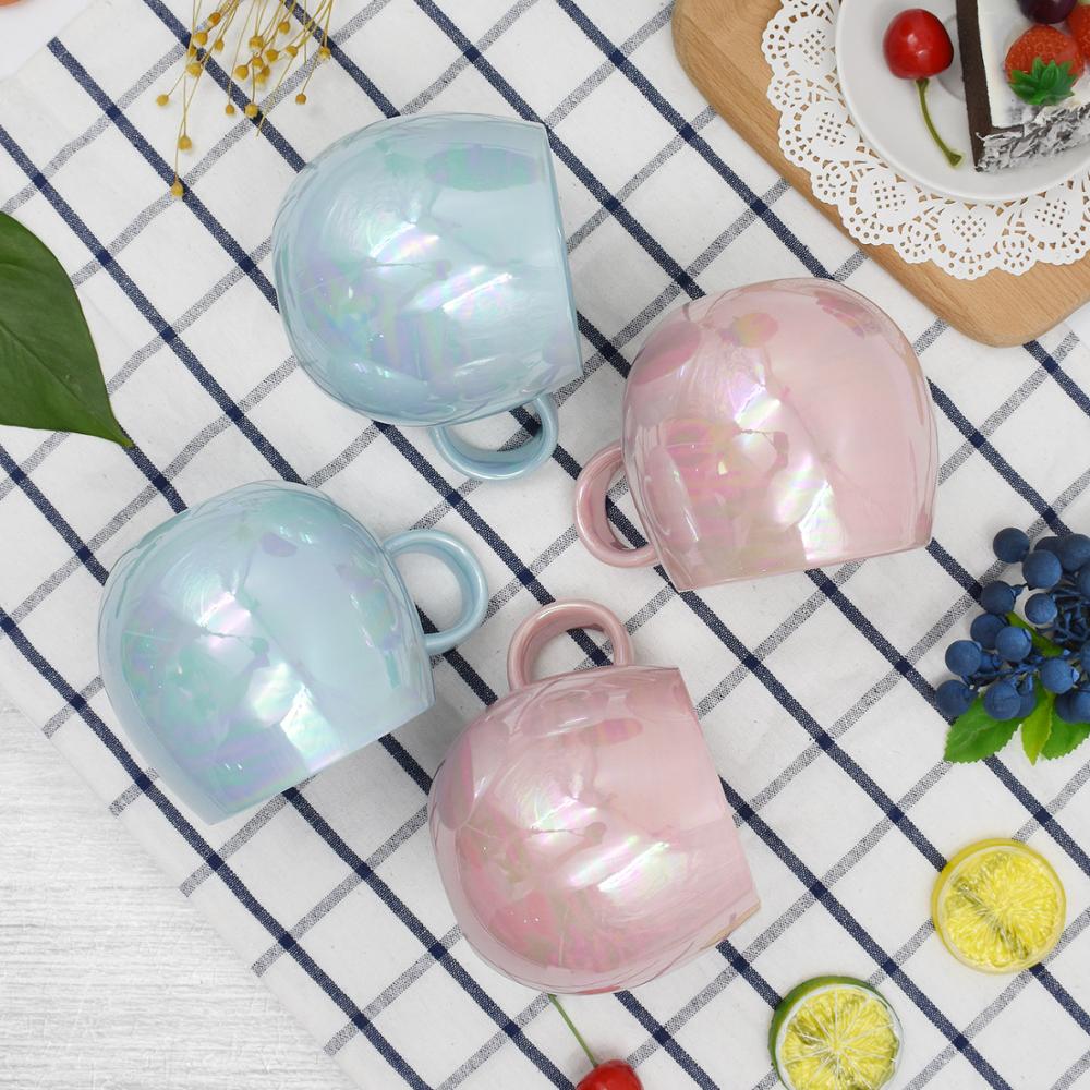 AIXZ 2Pcs/Set Mugs Ceramic Mug Coffee Cup 350 ML 470 ML Large Capacity Tea Mug Couple Lover For Friend