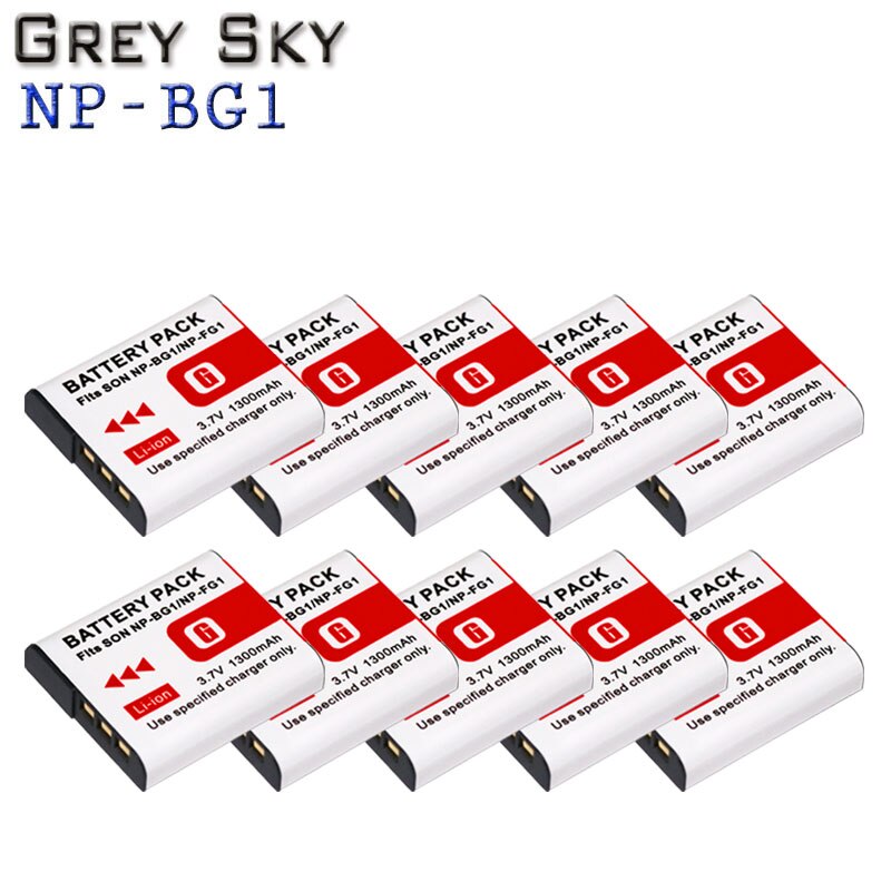 BG1 Batteries For Sony Np Bg1 Battery 1300mAh NP-BG1 For SONY Cyber-Shot DSC-H3 DSC-H7 DSC-H9 DSC-H10 DSC-H20 DSC-H50 DSC-H55: 10 battery