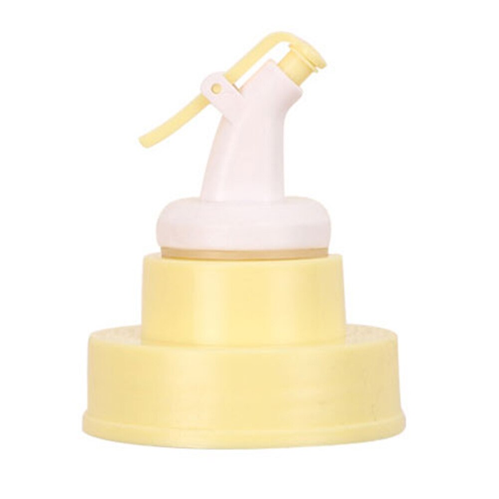 Olijfolie Spuit Liquor Dispenser Wijn Schenker Flip Top Stopper Olie Nozzle Olie Fles Mond Olie Fles Plug Olieman Keuken gereedschap: Yellow Plastic