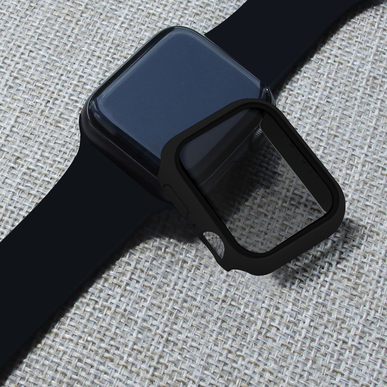 Watch Case For Apple Watch Series 9/8/7/6/5/4/SE Privacy Screen Protector 45mm 41mm 44mm 40mm 49mm Tempered Film iWatch Cover