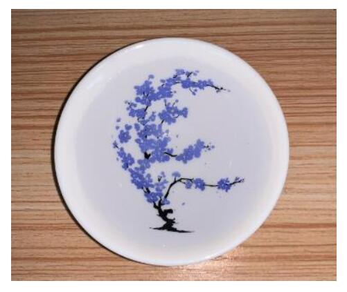 Japanese-style Cherry flower plum flower Cat Sake Cup 17 ℃ Cold water Discoloration Cup Bowl Ceramic Peach Blossom wine Cup: Light Yellow