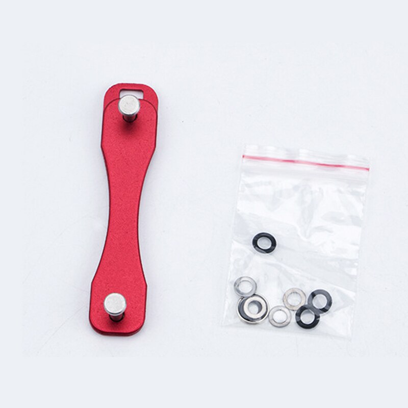 DIY EDC Pocket Sleutel Organiseren Smart Sleutelhanger Portefeuilles Metalen Autosleutels Houder Collector Huishoudster Sleutelhanger Ring Tool: Rood