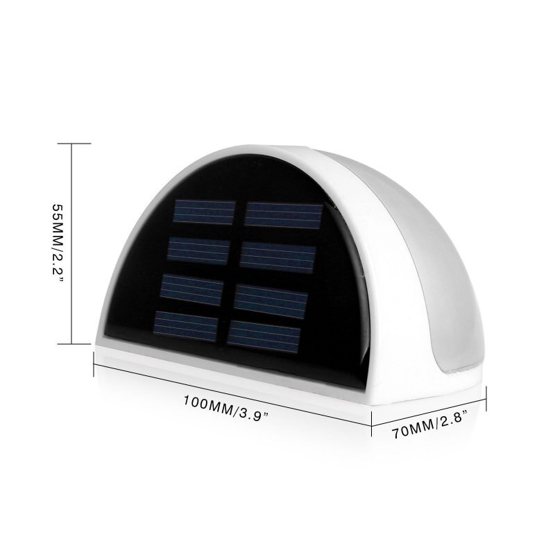 Waterdichte Outdoor Hek Tuin Pathway Wandlamp Solar Light 6 LED Light Sensor Solar LED Veranda Lamp Lampjes