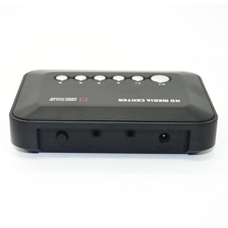 Mini fuld  hd 1080p medieafspiller med hdmi / vga / av / usb / sd / mmc / optisk output eu-stik