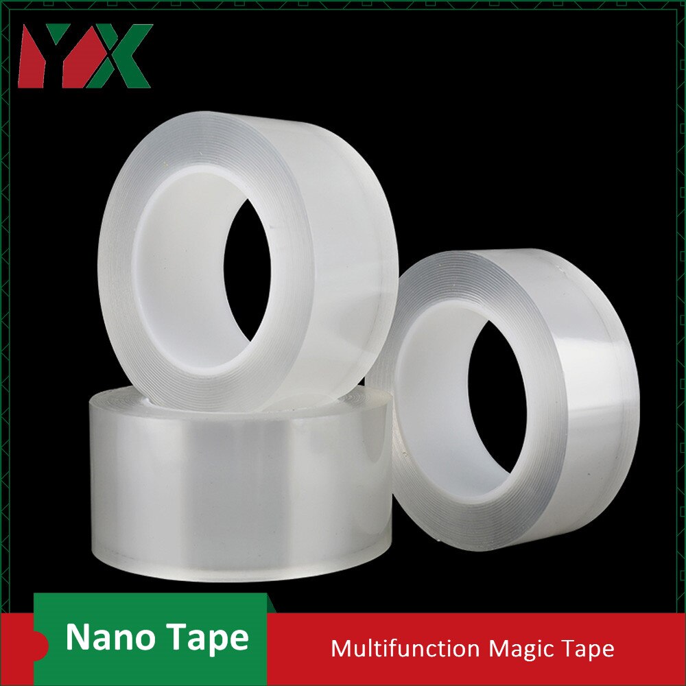 YX Multifunctionele Transparante Nano Magic Tape dubbelzijdig Plakband Traceless Wasbare Afneembare Gel Grip Sticker Home
