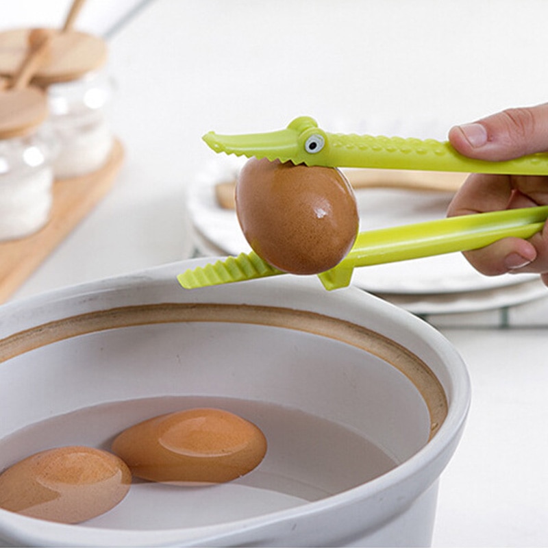 1pcs 1 PC Plastic Crocodile Shape Food Tongs Non-Stick Barbecue Clip Kitchen Tools Utensils Accessories