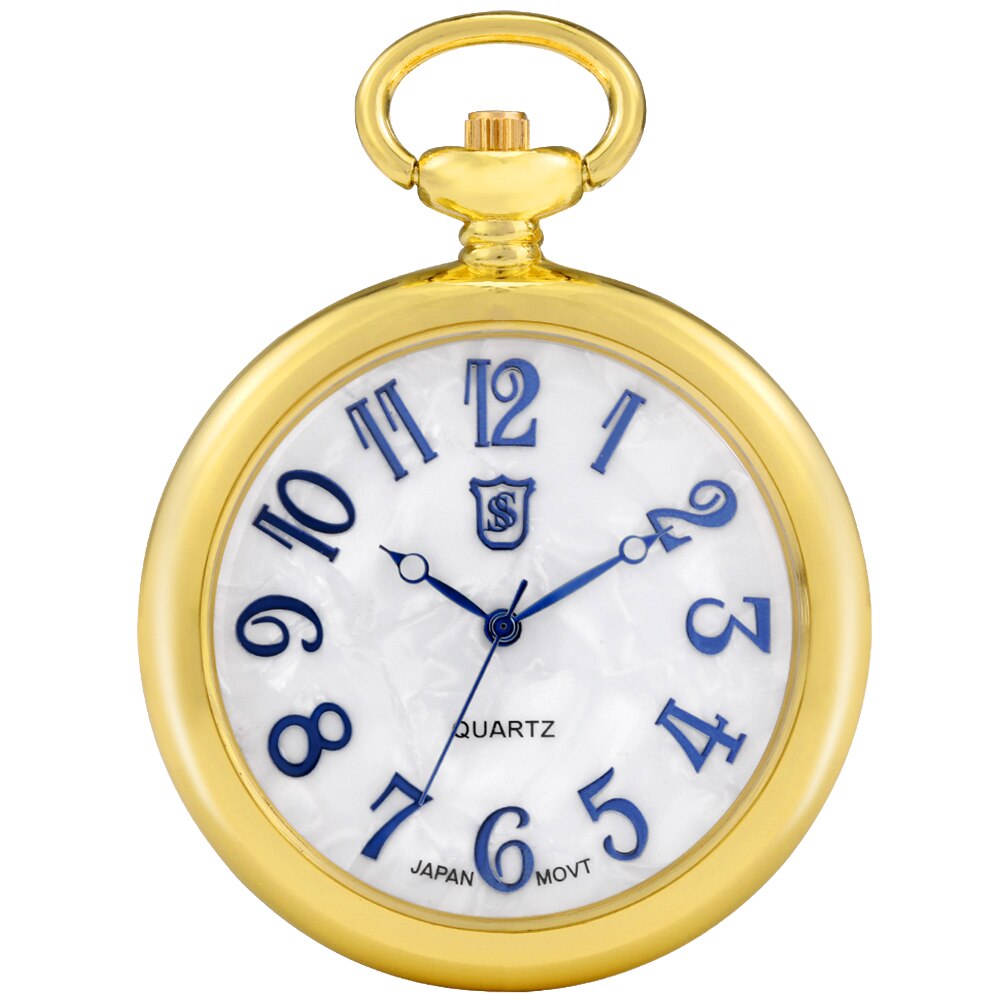 Gouden Zakhorloge Quartz Zakhorloge Universele Zakhorloge Waterdichte Japanse Quartz Arabisch Cijfer Gold Dial