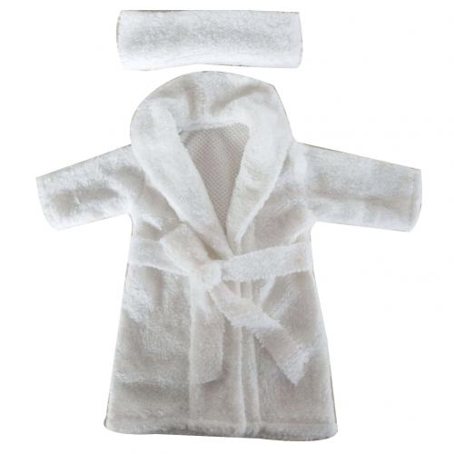 Newborn Bathrobes Photography Props Baby Soft Plush Photography Props Scarf Bathrobe Shower Costume Photography Props: White B