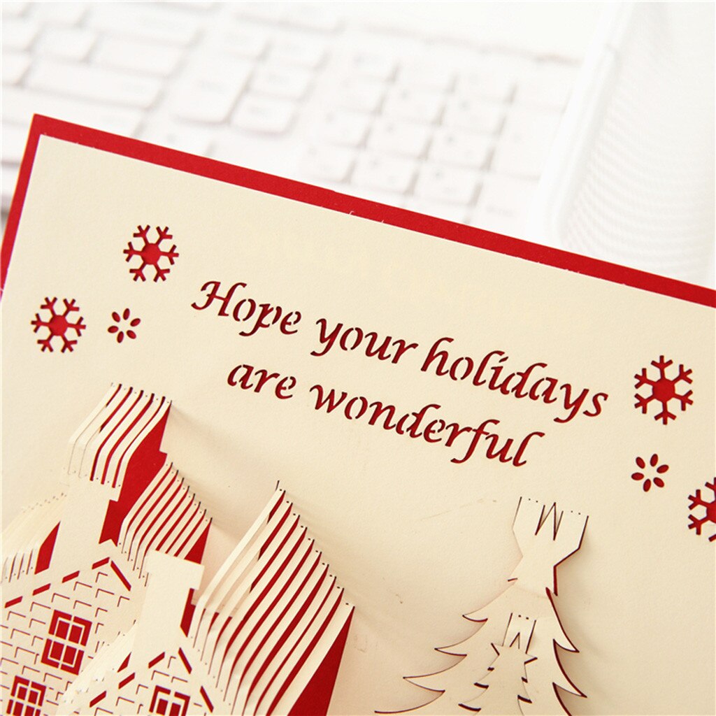 Christmas 3d Stereo Greeting Card Ar Virtual Imaging Technology Christmas Home Decor Party Supplies