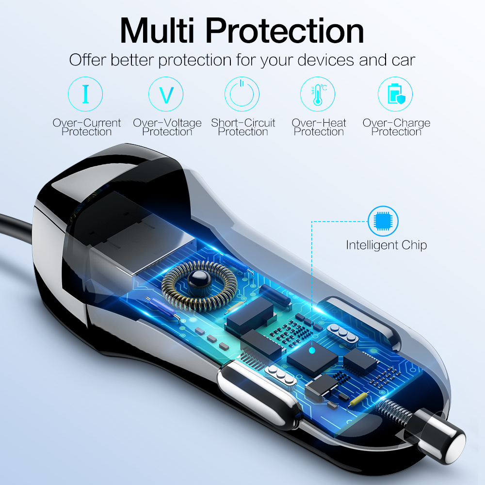 Raxfly Autolader Auto Usb Snellader 3.0 Voor Xiaomi Autolader Voor Mobiele Telefoon Micro Type C Snelle Kabel voor Iphone Laders