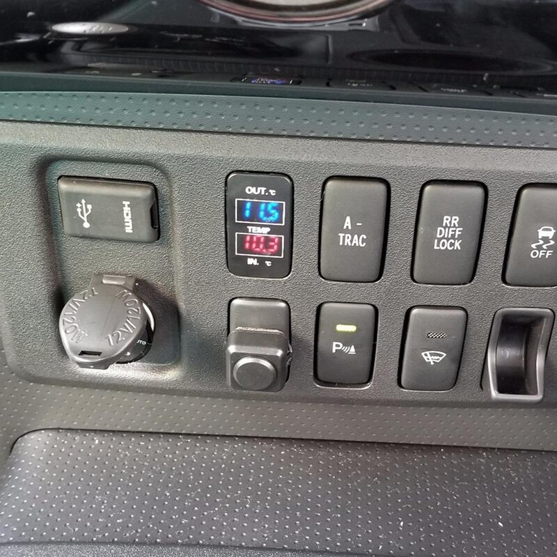 Dual Temperatuur Display Binnen En Buiten De Auto Dual Temperatuur Sensor Voor Mitsubishi Asx Lancer Outlander Pajero