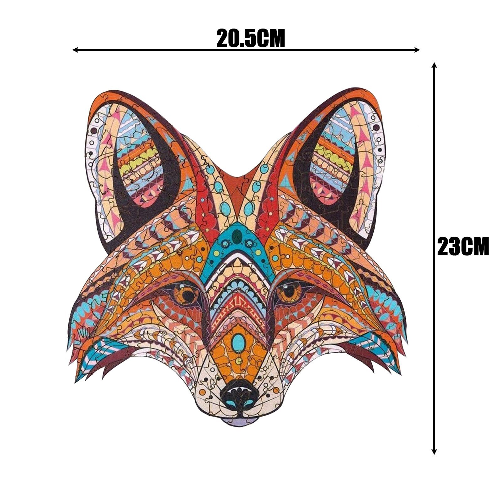 Houten Dier Puzzel Onregelmatige Puzzel Unieke Vos Vorm Stukken Cadeau Voor Volwassenen En Kinderen Educatief Interactieve