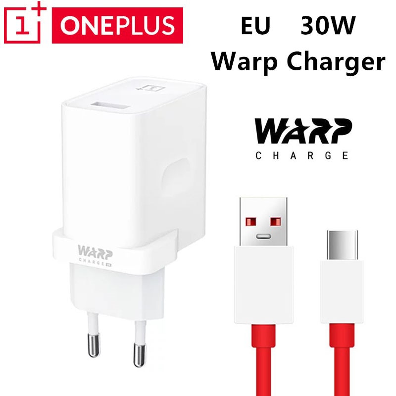 Original oneplus 7 t pro carregador 30w adaptador de alimentação um mais 7 pro ue/eua warp carga 5 v/6a 30 carregador 6a usb tipo c cabo