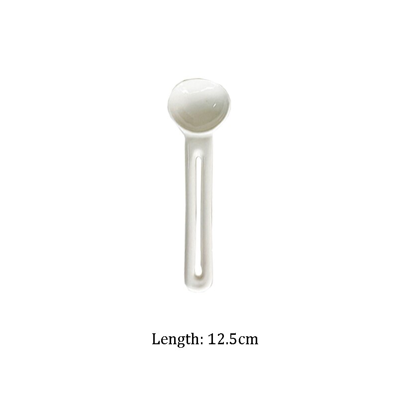 LadyCC – fourchette irrégulière en céramique Simple et créative, cuillère de dessin animé blanche, couteau à beurre, accessoires de tir: E