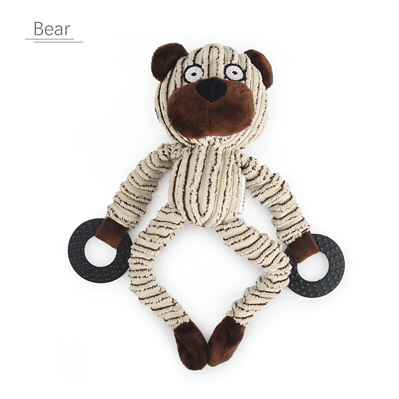 Djur sällskapsdjur leksak björn ko fågel hund pipiga leksaker bitsäker valp tugga hund leksak manchester husdjur produkt: Beige björn