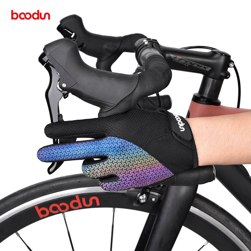 Boodun guanti da bici da bici Full Finger Touchscreen uomo donna guanti da MTB guanti da ciclismo invernali caldi estivi traspiranti