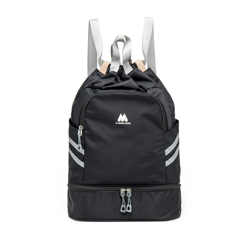 Mochila De gimnasio para mujer, bolsa De viaje para natación, bolsas para almacenar calzado, gimnasio, secado en húmedo: Black Color